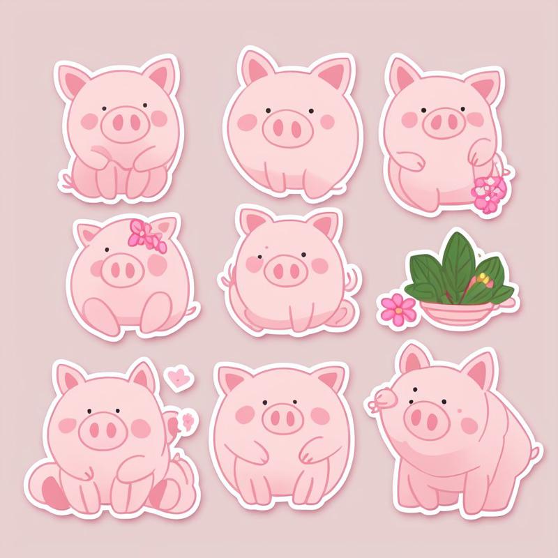 00075-20230621143705-7777-Cute pink piggy stickers  , Very detailed, clean, high quality, sharp image.jpg